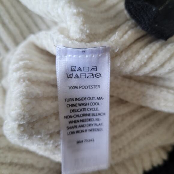 Cynthia Rowley Women's M Mock Neck Colorblock Long Sleeved Sweater Soft Comfy - Picture 6 of 11